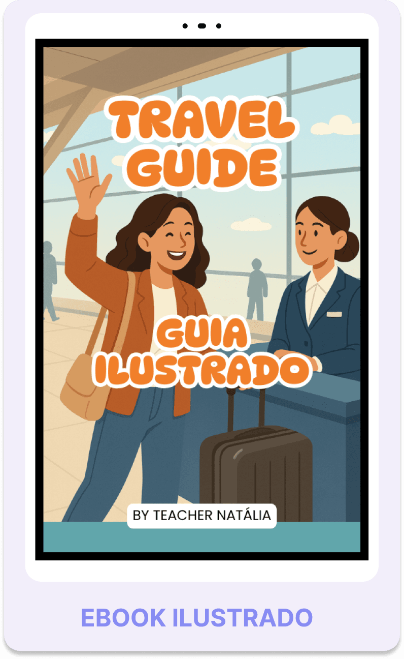 Capa do ebook Guia de Inglês para Viagem